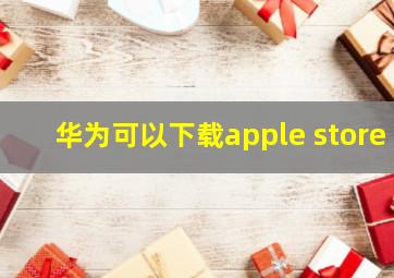 华为可以下载apple store